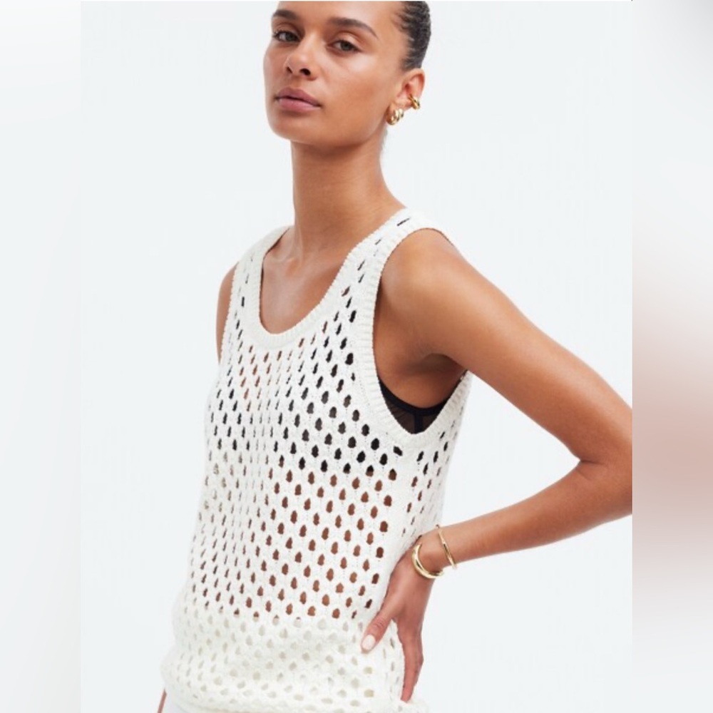 NWT Madewell open stitch sweater tank size small